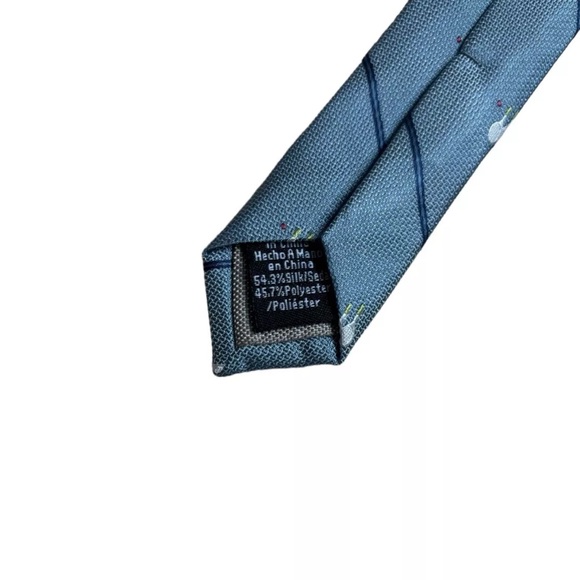 Wembley Silk Blend Tie Men's Necktie Blue Tennis NEW NWT Sport Rackets - Picture 4 of 5